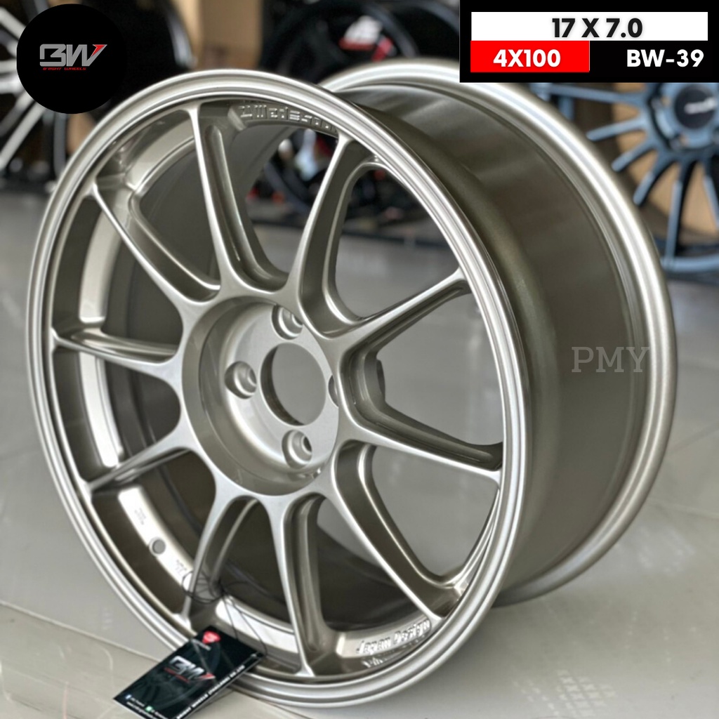 ล้อแม็กขอบ 17x8.0 4รูx100 ET+35 🛻🚘ยี่ห้อ BW รุ่น BW-59 สี Titan🔥(ราคาต่อ1วง)🔥 ขายยกชุด4วง ❌ไม่ขายแยก