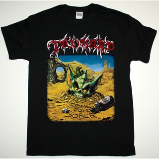 เสื้อยืดสีขาวเสื้อยืดลําลอง แขนสั้น พิมพ์ลาย Tankard Stone Cold Sober Black Thrash Metal Sodom Kreator สําหรับผู้ชายS-4X