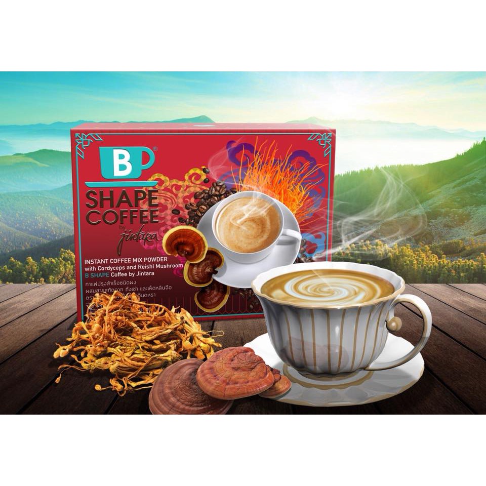 B Shape Coffee With Cordyceps And Reishi Mushroom บีเชฟ กาแฟผสมถังเช่า ...