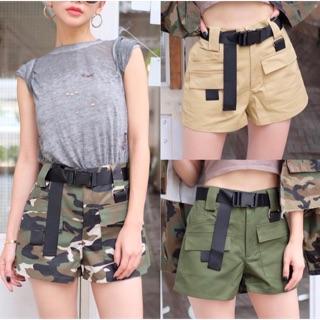 เข้าเพิ่ม❗️ขาสั้นเอวสูง cargo pant แต่งกระเป๋าด้านหน้า ใส่แล้วจ๊าปสุดจี๊ดสุด มีเข็มขัดให้ทุกตัว