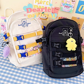 [ ทักแชทสอบถามสต๊อคก่อนกดสั่งซื้อ! ] — * Bobey backpack 🧸 กระเป๋าเป้เน้นใส่ของได้เยอะ แถมฟรี! ลูกปอมๆหลากสี