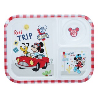 อุปกรณ์ใส่อาหาร ถาดหลุม SUPERWARE MICKEY ROAD TRIP 10.5 นิ้ว อุปกรณ์บนโต๊ะอาหาร ห้องครัวและอุปกรณ์ MELAMINE COMPARTMENT