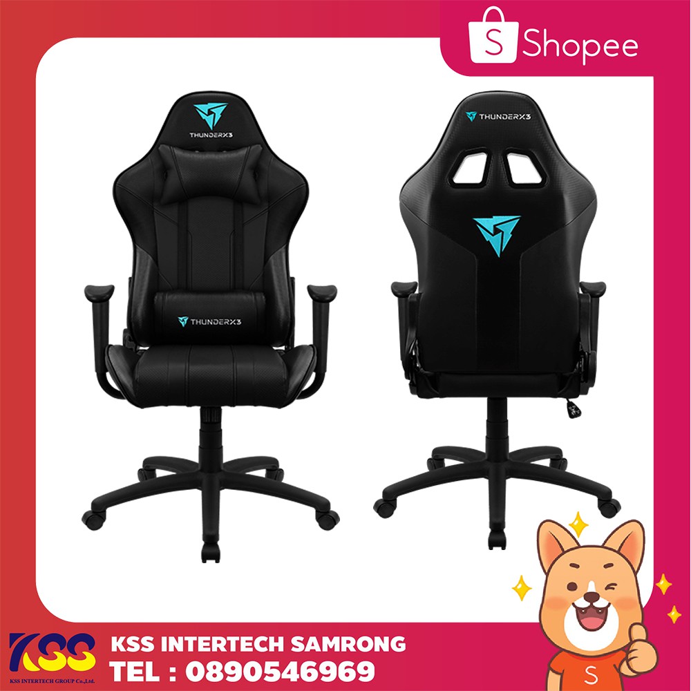 เก้าอี้เกมส์มิ่ง ThunderX3 EC3 Gaming Chair - Black (สีดำ)