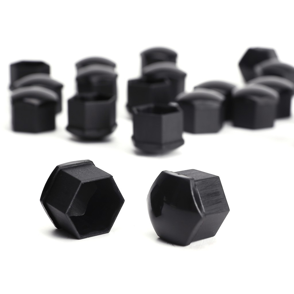 ET 17mm BLACK Wheel Nut Covers with removal tool fits SMART FORTWO