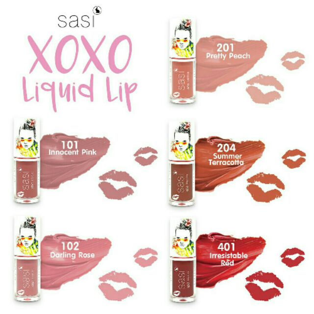 ❤ลิปสติก ศศิ SASI XOXO Liquid Lip สี 204 Summer Terracotta