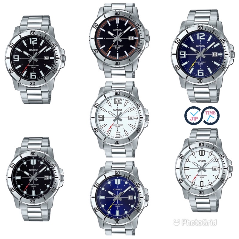 แท้!!! นาฬิกา CASIO ผู้ชายสายสแตนเลส รุ่น MTP-VD01D