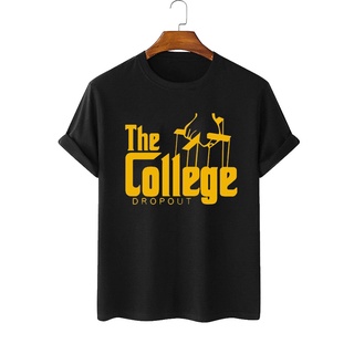 เสื้อยืด พิมพ์ลาย The College Dropout Godfather Kanye West The College สําหรับผู้ชาย