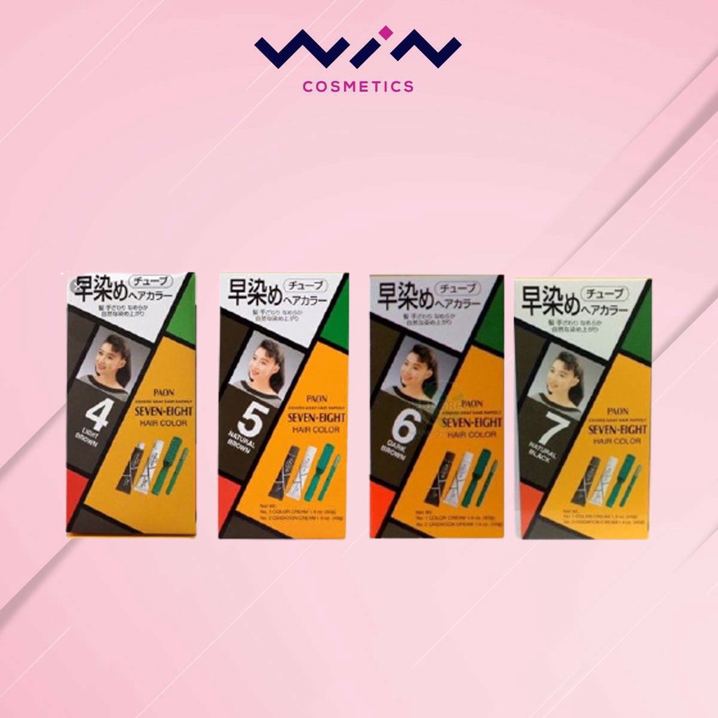 Paon seven-eight hair color พาออน เซเว่น-เอท แฮร์ คัลเลอร์ ครีมเปลี่ยนสีผม ปิดผมขาว ยาย้อมผม จากประเ