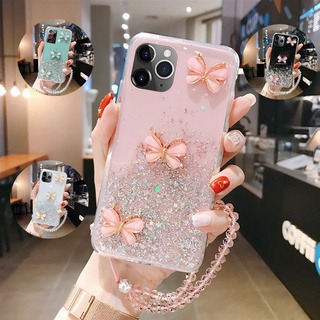 เคสซิลิโคน ลายผีเสื้อ 3D พร้อมสายคล้อง สําหรับ OPPO A93 2020 A53 2020 A55 A73 2020 A9 2020 A5 2020 A31 2020 A15 OPPO A92 A52 A7 A5 A5S A3S A12 A12E