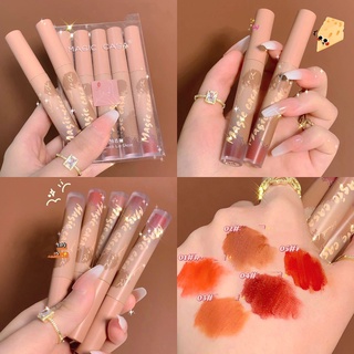 MAGIC CASAเซตลิปกลอสกำมะหยี่เนื้อแมท 5แท่ง5สี ลิปกลอสเนื้อแมท ลิปสติกLIP-0979