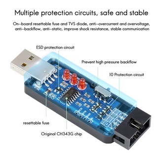 Waveshare โมดูลแปลงพอร์ตอนุกรม USB เป็น TTL CH343G รองรับวงจรแปลงระดับ 5V 3.3V dinghingxi1