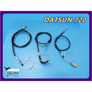 NISSAN DATSUN 720 HAND BRAKE CABLE "SHORT" TYPE SET  // สายเบรคมือช่วงสั้น สายเบรครถยนต์ (3 เส้น/ชุด) สินค้าคุณภาพดี