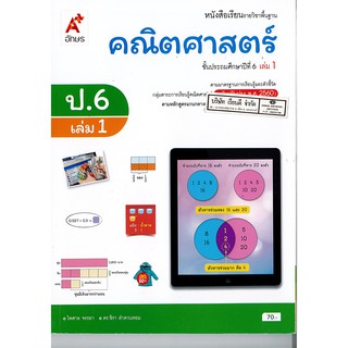 คณิตศาสตร์ ป.6 เล่ม 1 อจท./70.-/9786162039249