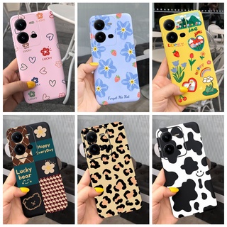 เคสโทรศัพท์มือถือ ซิลิโคนนุ่ม TPU ลายน่ารัก สีแคนดี้ สําหรับ Vivo V25 V25e 2022 V25 V 25 25E 4G