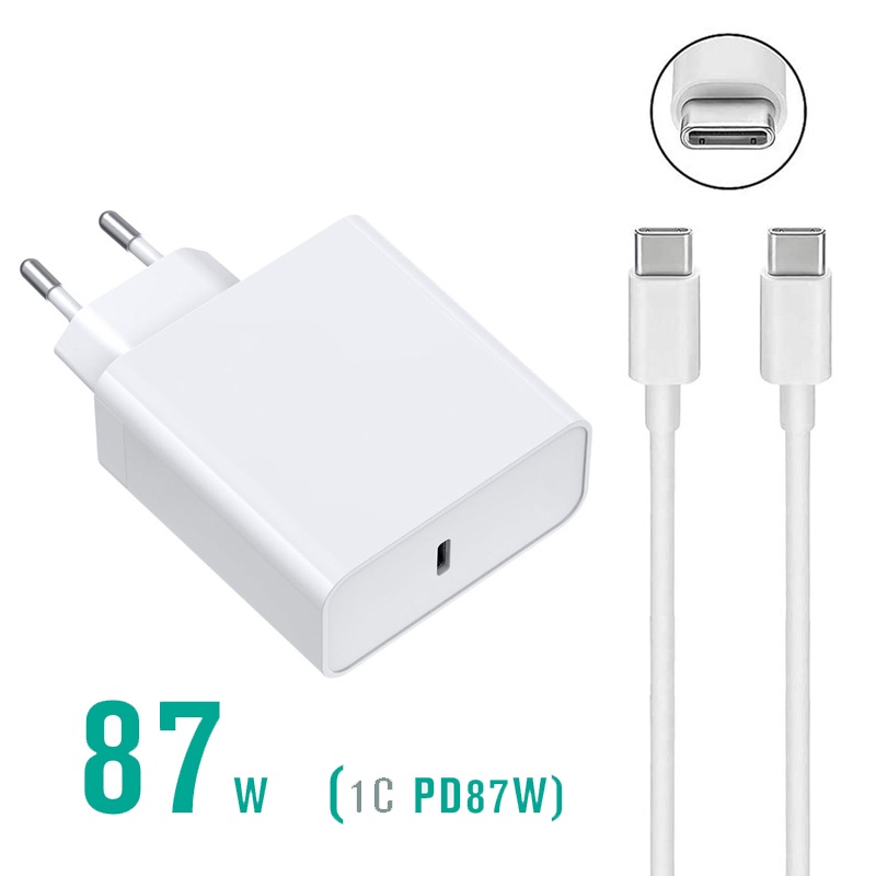 65W 87W USB C Power Adapter USB-C Charger สําหรับ Macbook Pro Asus Lenovo Hp Xiaomi สําหรับ Huawei แ