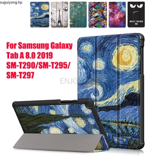 T295 เคสแท็บเล็ต พร้อมขาตั้ง สําหรับ Samsung Galaxy Tab A 8.0 นิ้ว 8 นิ้ว 2019 SM-T290 T295