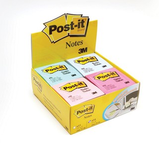 POST-IT® โน้ต 654 ASST 3x3 นิ้ว คละสีพาสเทลในกล่องดิสเพลย์ (24 เล่ม/กล่อง) 654 ASST 3 x 3 PASTEL IN DISPLAY BOX 24 PADS