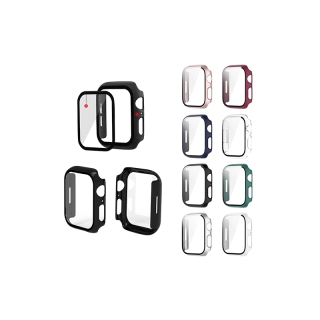 เคสพีซีแบบบางพิเศษ กระจกนิรภัยป้องกันหน้าจอ สำหรับ Apple Watch Series 7 6 SE iwatch 40 มม 44 มม 41 มม 45 มม