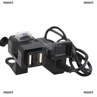 Svenwoyaouro ที่ชาร์จ USB 12V พร้อมที่จับ กันน้ํา สําหรับรถจักรยานยนต์