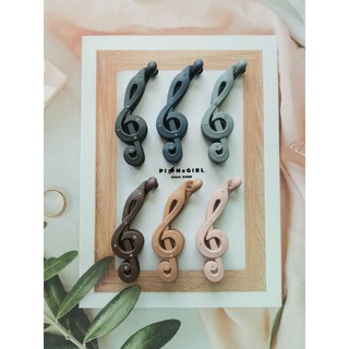 กิ๊บกล้วยกุญแจซอล (สีด้าน) ประดับเพชร มี 6 สี