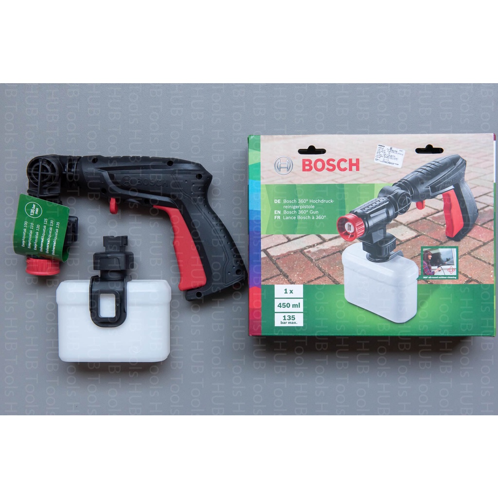 ปืนฉีดน้ำ 360องศา ปืนสั้น พร้อมกระป๋องแชมพู Degree Gun F016800536 Bosch (ของแท้)