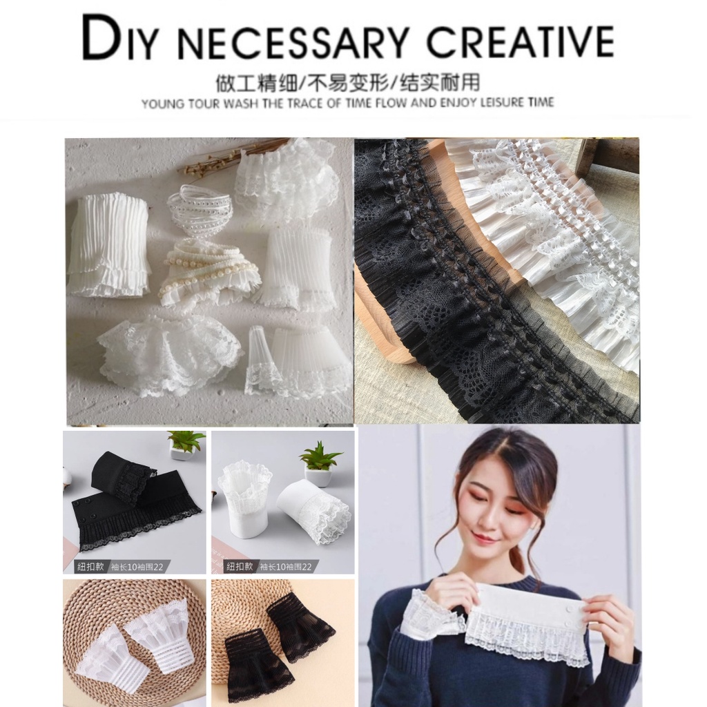 [A13 - A14] ลูกไม้ริมระบาย แต่งเสื้อผ้า แต่งงาน DIY