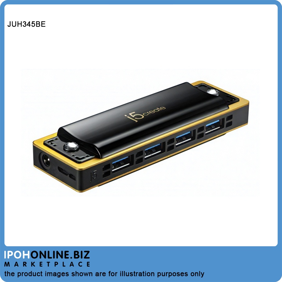 J5 Create JUH345BE Harmonica USB 3.0 4-Port HUB - Black Ipohonline