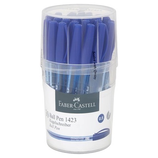 🔥*พร้อมส่ง*🔥 เฟเบอร์-คาสเทลล์ ปากกาลูกลื่น 1423 ขนาด 0.5มม. สีน้ำเงิน (PK30) 30 ด้าม Faber-Castell 0.5mm Blue Ball Pen 1