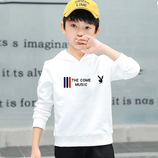 E43 เสื้อฮู้ดเด็กแขนยาว ผ้านุ่มใส่สบายฯได้ทั้งเด็กชายและเด็กหญิง