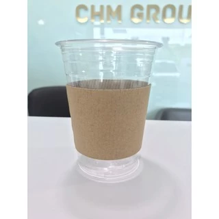 [ปลอกคราฟท์L-1000] ปลอกกระดาษสำหรับสวมแก้วกาแฟสีคราฟท์ ขนาดปากกว้าง 98 มม. (L) 1 ลัง บรรจุ 1000 ชิ้น