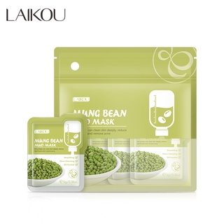 Laikou Mung Bean Pores มาส์กโคลนทําความสะอาดผิวหน้า 12ชิ้น x 5กรัม.