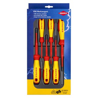 KNIPEX Screwdriver Set VDE ชุดไขควงหุ้มฉนวนกันไฟฟ้า รุ่น 002012V05