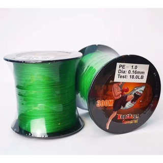 1-2 วัน (ส่งไว ราคาส่ง) KNOCKOUT สาย PE น็อคเอาท์ ถัก 4 สีเขียว ยาว 300 เมตร【555mall】 Fishing line wire  knock out