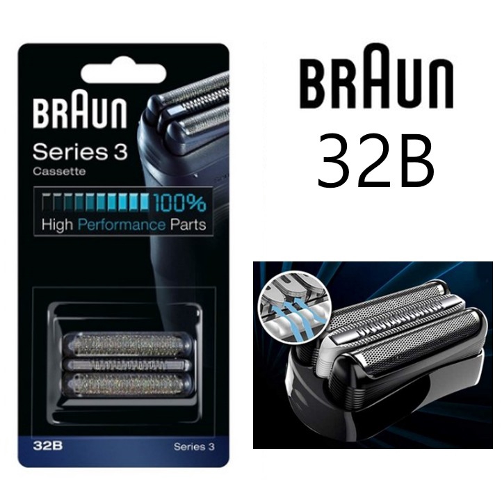BRAUN 32B Series 3 เปลี่ยนเทปคาสเซ็ตฟอยล์และเครื่องตัด