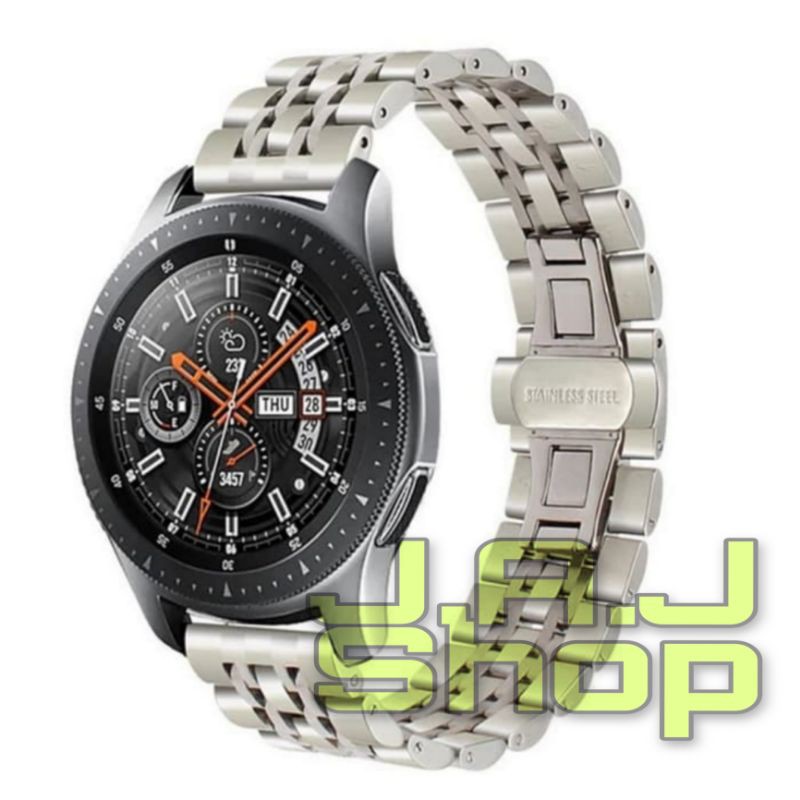 สายสแตนเลส 7 BEAD BEADDS WATCH BAND SAMSUNG GALAXY WATCH 46MM SM R800 CHAIN WATCH STRAP