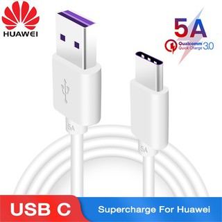 สายเคเบิล USB Data ของ Huawei Super Charge 5A Type C