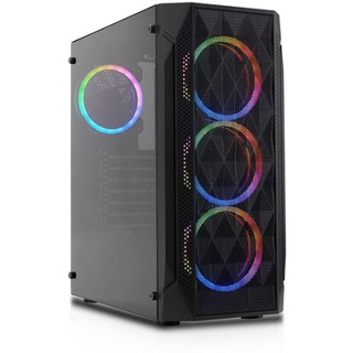 Vermax Windmesh Mid Tower fits ATX with Tempered Glass