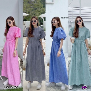 Maxi Dress Scott Doll Sleeves Dress เดรสทรงปล่อยแขนตุ๊กตา