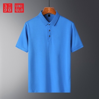 Uniqlo เสื้อยืดโปโล แขนสั้น คอปก ลําลอง เหมาะกับฤดูร้อน สําหรับผู้ชาย ใส่ทํางานโฆษณา เล่นกีฬา