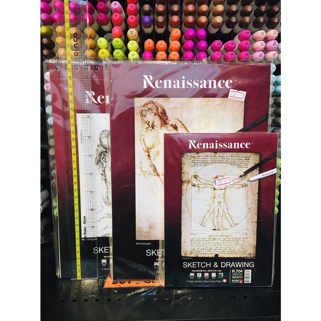 สมุดสเก็ตช์ ขนาด A5(สันกาว) รุ่น R704 Renaissance & Fabriano