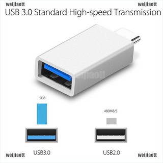 (iwett) อะแดปเตอร์ type c to usb - a 3 . 0 female converter otg usb c 3 . 1 สําหรับ mac nexus 5x6 p nmm