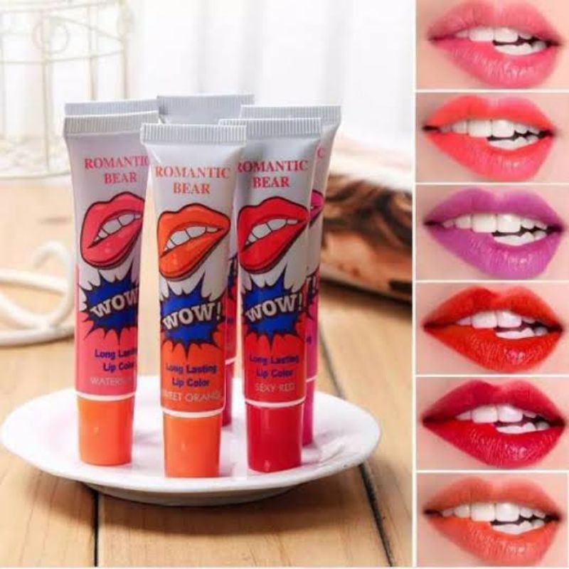 ส่งฟรี/ส่งไว ลิปแทททู Romantic Bear lip Tattoo ลิปสักปาก ลิปแบบลอกออก กันน้ำ ติดทนนาน