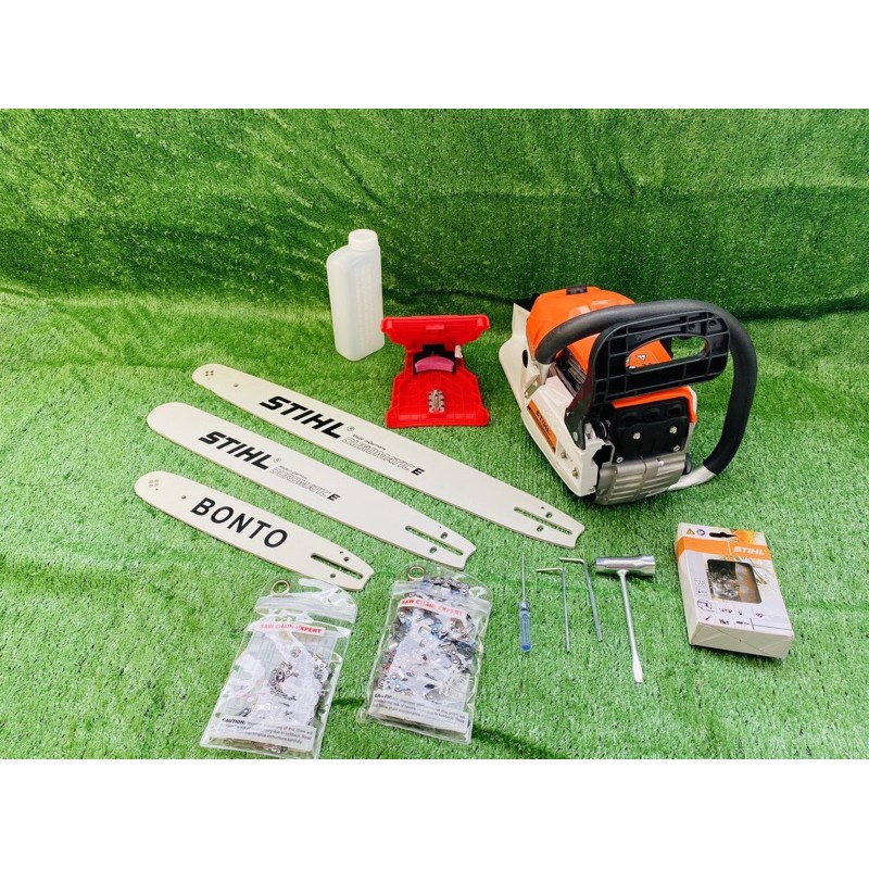 เลื่อยยนต์รุ่น 5200 3.5 แรง +บาร์โซ่ 22 นิ้ว หัวเฟือง 1 ชุด +บาร์โซ่ 18 นิ้ว stihl หัวเลส 1 ชุด