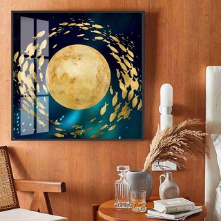 SB Design Square รูปพร้อมกรอบ DoseArt รุ่น Surround The Moon 80x80 cm (83x83 ซม.)