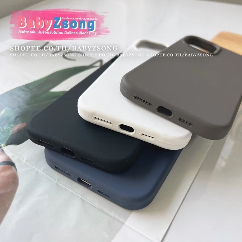 SET01 Siliconeกำมะหยี่ เคสซิลิโคนสีพื้นกำมะหยี่ เคสสำหรับรุ่นไอโฟน 78/SE-17 17Air 17Pro 17ProMax thumbnail 4