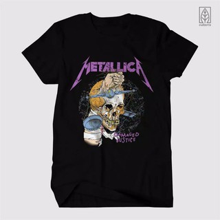 เสื้อยืด พิมพ์ลายวง METALLICA JUSTICE โลหะ สําหรับผู้ชาย