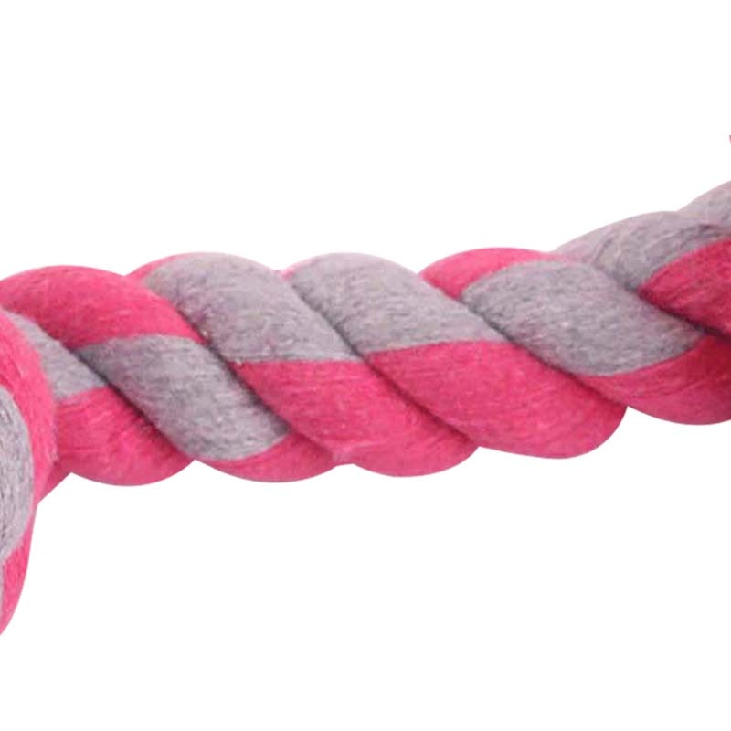 Random Color Pet Dog Toy Bite Rope Double Knot Cotton Rope Funny Cat ...