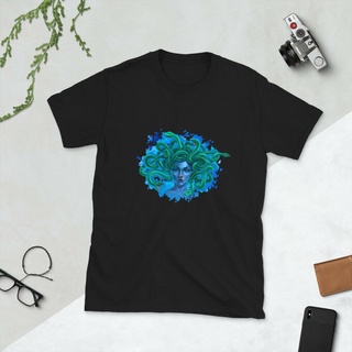 เสื้อยืดผ้าฝ้ายพิมพ์ลายขายดี เสื้อยืดแขนสั้น พิมพ์ลาย Medusa Greek Mythology ดิจิทัล สําหรับผู้ชาย