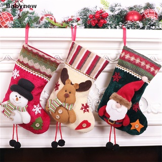 &lt;Babynew&gt; Christmas Stocking Decor Candy Gift Bag Knitg Socks Christmas Tree Pendant Decorations On Sale