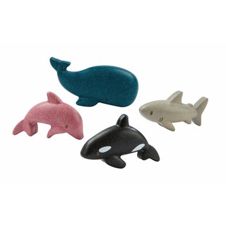 PlanToys 6129 SEA LIFE SET ของเล่นชุดสัตว์ทะเล ของเล่นเสริมพัฒนาการ ของเล่นไม้  ของเล่นสำหรับเด็กอายุ 12 เดือนขึ้นไป